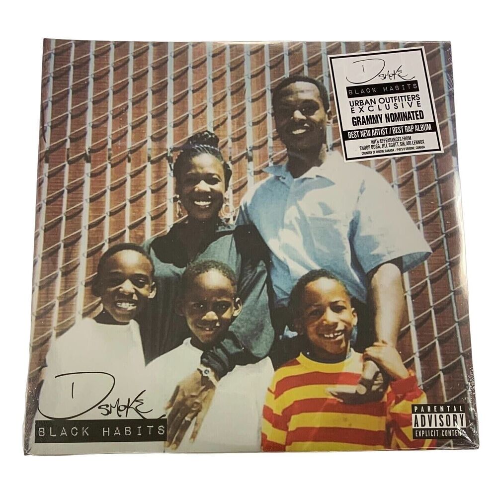 D Smoke Black Habits 2 LP Urban Outfitters Exclusive Smoke Color Vinyl LP